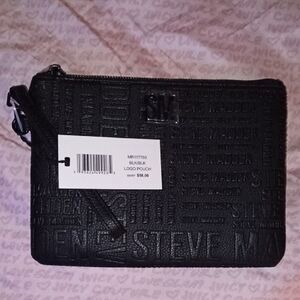 Steve Madden Embossed Black Pouch